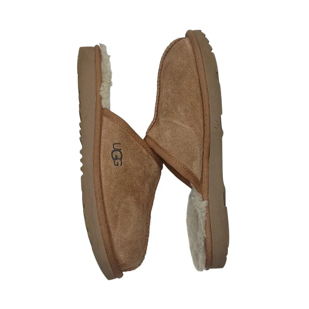 UGG Scuffette II Slippers Kids Size 3 Chestnut Suede Shearling Lined 1126382K
